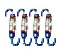 A ABSOPRO 4 pcs 58mm 2.28" Moto Silencieux Échappement Tuyau Ressort Ton Argenté