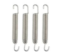 A ABSOPRO 4 Pcs Échappement Tuyau Ressort pour Motos 80mm 3.15" Couleur Argent