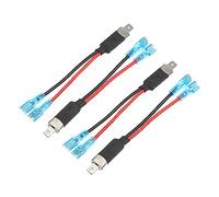 A ABSOPRO 4 Pcs Prise De Câblage H1 Mâle Pour Phare Avant Universel | Couleurs Argent, Noir, Rouge, Matériau Plastique, Métal, Taille 13 Cm, Compatible Camion, SUV, LED, Halogène