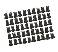 A ABSOPRO 50pcs M4 Droit Noir Caoutchouc Pare-brise Pare-brise Vis Boulons Écrou