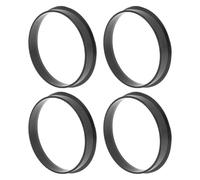 A ABSOPRO 59,6 Mm À 56,6 Mm Bagues De Centrage De Moyeu De Roue De Voiture en Polycarbonate Noir Anneaux De Moyeu Central De Roues Absorbant Les Chocs 4 Pièces