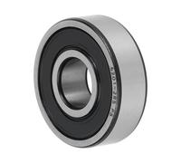 A ABSOPRO 6201-2RS Roulements à billes à gorge profonde P5 12x32x10mm Roulements lubrifiés Double joint en caoutchouc Noir Argenté Roue de trottinette Skateboard