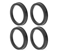 A ABSOPRO 66,6 Mm À 54,1 Mm Bagues De Centrage De Moyeu De Roue De Voiture en Polycarbonate Noir Anneaux De Moyeu Central De Roues Absorbant Les Chocs 4 Pièces
