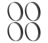 A ABSOPRO 66,6 Mm À 65,1 Mm Bagues De Centrage De Moyeu De Roue De Voiture en Polycarbonate Noir Anneaux De Moyeu Central De Roues d'arbre D'Amortissement 4 Pièces