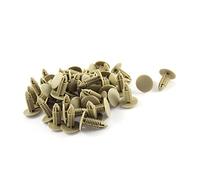 A ABSOPRO 6mm Pousser Rivets Fixation Porte Garniture Clip Plastique Beige (Ensemble de 50)