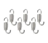 A ABSOPRO 6pcs 43mm 1.69" Moto Silencieux Échappement Tuyau Ressort Argenté