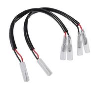 A ABSOPRO Adaptateur Câble Clignotant Noir 2 Pcs Pour Moto Pour Honda | Couleur Noir, Matériaux Plastique Caoutchouc Métal, Longueur 19.5cm, Pour Moto, Non-OEM, Facile À Installer