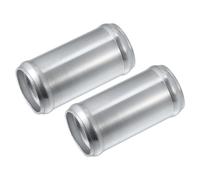 A ABSOPRO Adaptateur De Tuyau Universel Pour Adaptateur De Connexion De Voiture De 38 Mm De Diamètre Extérieur Et De 76 Mm De Longueur En Alliage D'Aluminium, Ton Argenté (Ensemble De 2)