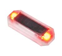A ABSOPRO Alarme factice universelle à énergie solaire pour voiture - Anti-vol - LED clignotante - Fausse lampe - Coque rouge transparente