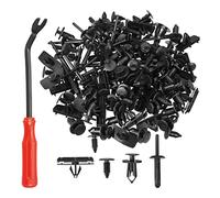 A ABSOPRO Attache Clip Trousse Pare-chocs Porte Panneau Clips pour Jeep - 121 Pcs Noir