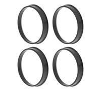 A ABSOPRO Bagues De Centrage De Moyeu De Roue De Voiture De 60,1 Mm À 56,6 Mm en Polycarbonate Noir, Amortissant Les Chocs De l'arbre Central des Roues, 4 Pièces