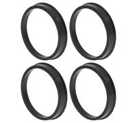 A ABSOPRO Bagues De Centrage De Moyeu De Roue De Voiture Durables Od 63,4 Mm À Id 56,1 Mm Moyeux De Roue d'arbre Central Absorbant Les Chocs Anneaux De Moyeu en Polycarbonate Noir 4 Pièces