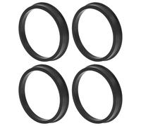 A ABSOPRO Bagues De Centrage De Moyeu De Roue De Voiture Durables Od 64,1Mm À Id 56,6Mm Moyeux De Roue d'arbre Central Absorbant Les Chocs Anneaux De Moyeu en Polycarbonate Noir 4 Pièces