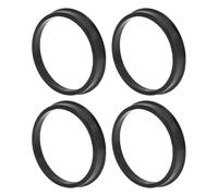 A ABSOPRO Bagues De Centrage De Moyeu De Roue De Voiture Durables Od 65,1Mm À Id 58,1Mm Moyeu Central des Roues Amortisseur d'arbre De Moyeu en Polycarbonate Noir 4 Pièces