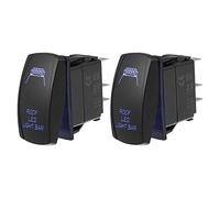 A ABSOPRO Barre Lumineuse De Toit, Interrupteur À Bascule 5 Broches, Plastique, Éclairage Bleu, Lot De 2