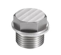 A ABSOPRO Bouchon de vidange magnétique universel, pour voiture avec 1 rondelle, M18x1.5 ton argent