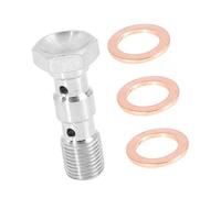 A ABSOPRO Boulon double banjo fileté métrique pour moto et voiture avec adaptateur de raccord de frein et rondelles M10x1.0
