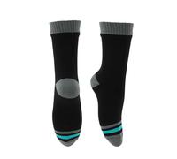 A ABSOPRO Chaussettes De Cyclisme Impermeables Respirantes Unisexe Anti-Frottement Pour Running Trekking Velo Exterieur Route et VTT, Motif Rayé Gris, bleu, noir M（39-42）