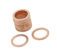 A ABSOPRO Cuivre Rondelle M15 x 20mm x 1mm Plat Anneau Joint étanchéité (Ensemble de 20)