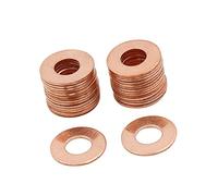 A ABSOPRO Cuivre Rondelle M8 x 18mm x 1mm Plat Anneau Joint étanchéité (Ensemble de 30)