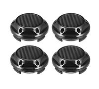 A ABSOPRO Enjoliveurs De Centre De Roue Noirs 4Pcs Universels en Plastique | 63mm Clip, 67mm Extérieur, 55mm Intérieur, 61mm Base, 26mm Hauteur, Avant/Arrière, Clip Direct, Durable, Remplace Anciens