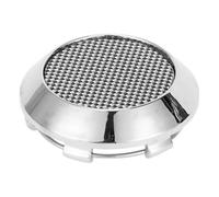 A ABSOPRO Enjoliveurs De Moyeu De Roue En Plastique Argenté Avec Motif En Fibre De Carbone Progressif - Diamètre Extérieur : 70Mm / 2,76" - 1 Pièce Pour Ford Et pour Bmw