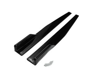 A ABSOPRO Jupe latérale de voiture 86 cm - Kit diffuseur universel à bascule - Haute ténacité - ABS noir - Panneau d'extension - Côté inférieur - Répartiteur de ligne inférieure - Becquet à lèvre