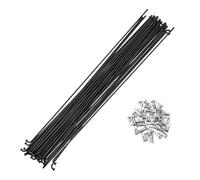 A ABSOPRO Lot de 36 Rayons De VéLo 14G pour VTT, en Acier Noir