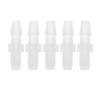 A ABSOPRO Lot de 5 raccords cannelés en plastique pour tuyau de 0,9 cm OD 0,6 cm NPT filetage mâle connecteur droit transparent