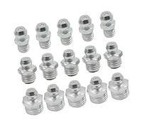 A ABSOPRO M6 M8 M10 Droit Graisse Mamelon Raccords Argenté (Ensemble de 15)