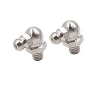 A ABSOPRO M6x1 Inox Acier Moto 90 Degré Graisse Mamelon (Ensemble de 2)