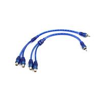A ABSOPRO Mâle vers 2 Femelle RCA Voiture Amplificateur Répartiteur Adaptateur Câble (Ensemble de 2)