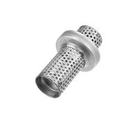 A ABSOPRO Moto Échappement Silencieuxe Échappement Silencieuxe Tuyau Chicane Argenté 100mm x 60mm Remplacement d'article