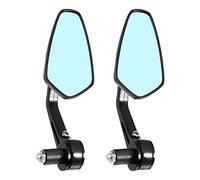 A ABSOPRO Moto Guidon Rétroviseur Rétroviseur Bleu Lentille Noir 1 Paire