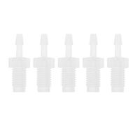 A ABSOPRO Raccord De Tuyau en Plastique À Barbe Filetage Mâle Connecteur De Tuyau Droit Transparent 5 Pcs 3/32" OD-1/4 NPT