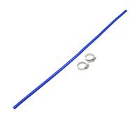 A ABSOPRO Raccord Droit Tuyau En Silicone 4 Couches De Tissu Intercooler Chauffeur Turbo Tubulure D'Admission Radiateur Tube De Refroidisement 1500mm Bleu à l'extérieur et rouge à l'intérieur 16mm