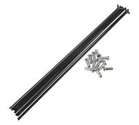 A ABSOPRO Rayons De Vélo 14G Rayons De Roue De Vélo en Acier Inoxydable 304 Noir 1 Ensemble 275 mm