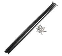 A ABSOPRO Rayons De Vélo Noir 24 Pcs pour Roue De Vélo Acier Inoxydable 304