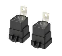 A ABSOPRO Relais Étanche DC 24V 40A 5 Broches Pour Voiture 2Pcs Noir