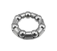 A ABSOPRO Roulement Cage À Billes 4.76mm 7 Billes 1pc pour Vélo Acier INOX | Argenté, Diamètre Externe 20mm, Diamètre Interne 13mm, Dimension 5x20mm