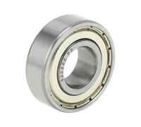 A ABSOPRO Roulements À Billes À Gorge Profonde 6202Zz P0 15X35X11Mm Roulements Lubrifiés Double Joint Métallique Tonalité Argentée Roue De Trottinette Skateboard