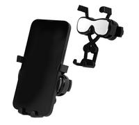A ABSOPRO Support Universel De Téléphone Voiture Rotation 360° Déverrouillage en Bouton Détection Automatique Pincement Automatique Type À Clip Abs Pc Ton Argenté Support Téléphone Mobile