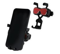 A ABSOPRO Support Universel pour Téléphone De Voiture 360° Rotation Déverrouillage en Bouton Induction Automatique Pincement Automatique Type À Clip Abs Pc Rouge Support Téléphone Mobile