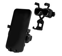 A ABSOPRO Support Universel Telephone pour Voiture 360° Rotation Deverrouillage en Bouton Induction Automatique Clip Automatique Type Abs Pc Noir Support Telephone Mobile pour Tableau Bord