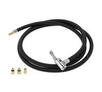 A ABSOPRO Tube De Rallonge Pour Gonfleur De Pneus Durable 160cm M8X0.8 Adaptateur De Valve De Pneu De Tuyau D'Extension De Pompe À Air Avec Adaptateur De Filetage Nylon Noir 1 Ensemble