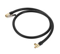 A ABSOPRO Tube De Rallonge Pour Gonfleur De Pneus Durable 90Cm M8X0.8 8Mm Id Adaptateur De Tuyau D'Extension De Pompe À Air Pour Valve De Pneu En Caoutchouc Dégonflable Noir 1Pc