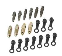 A ABSOPRO Vis de purge de maître-cylindre de frein de moto avec bouchon M6x1mm M7x1mm M8x1.25mm M10x1mm M10x1.25mm (Lot de 10)