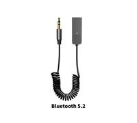 (A) Adaptateur auxiliaire sans fil Bluetooth 5.2 pour haut-parleur de voiture, adaptateur de musique, prise USB