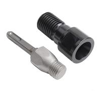 A, adaptateur de filetage pour forets M22 vers 1-1/4-7 avec tête de conversion, construction chromée, noir, 85 mm, compatible avec les plates-formes de forage à eau