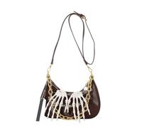 À Aisselles Moderne En Cuir PU Main Sous Les Bras Pour Femmes Punk Squelette Chaîne En Métal Bandoulière Boulette Épaule Rangement Multifonctionnel Aisselles